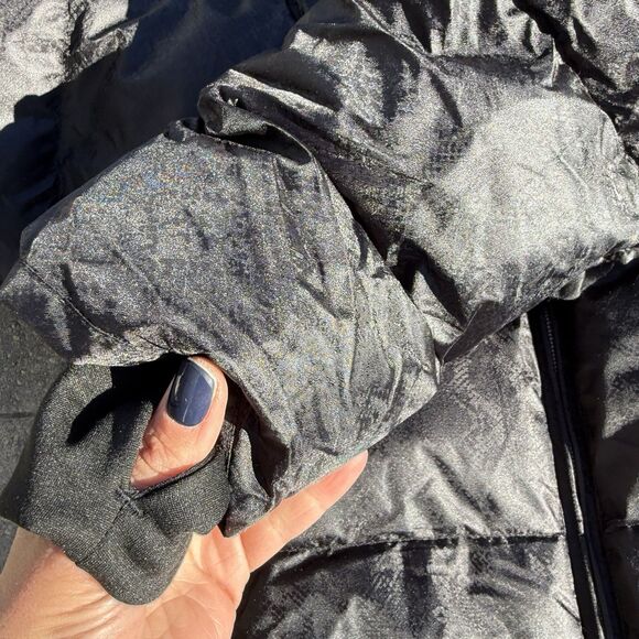 SKEA Limited Womens Re-Anna Parka Black Python Puffer Hood Lined Size 6 NWT $498 - Picture 11 of 16